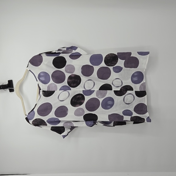 Emery Rose White Gray Women's Polka-dot Round Neckline Plus Size 4XL - Picture 5 of 12